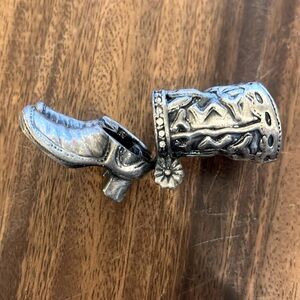 Pewter boot trinket box